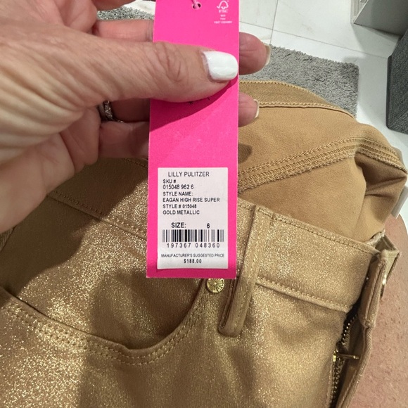Lilly Pulitzer Eagen High-Rise Skinny Jean. Size 6.  Never worn. - Picture 8 of 8